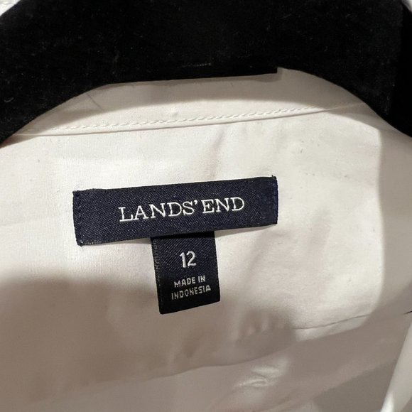 Lands'End Women's Wrinkle Free No Iron Button Front Shirt - Picture 3 of 3